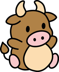 Fototapeta premium Cute animal character for kids and baby illustration