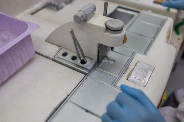 biopsy laboratory Prepare biopsy blocks for microtome