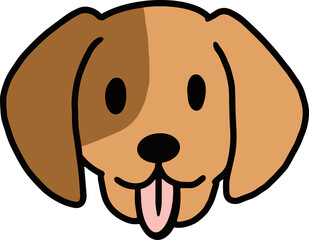 Fototapeta premium baby Cute Puppy Puppies face Dog Pet Cartoon illustration