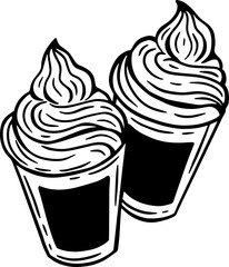 Cake Hand Drawn Food Dessert Pastries Menu Cafe Restaurants illustration