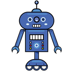 robot hi-tech character modern stylish robotic cyborg design