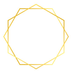 Gold Geometric Frame