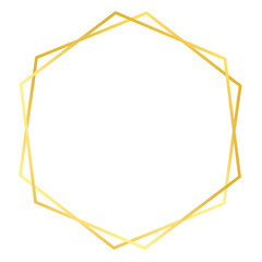 Gold Geometric Frame