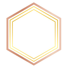 Gold Geometric Frame