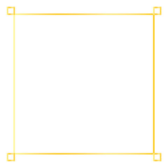 Gold square frame png