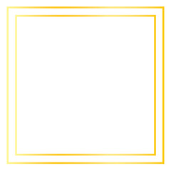 Gold square frame png