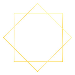 Gold square frame png
