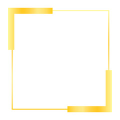 Gold square frame png