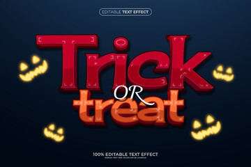 Trick or treat Text Effect, Editable 3D Text Style