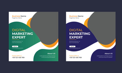 Corporate business social media post design