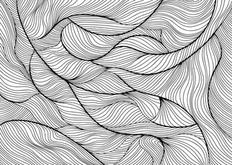 Vector art. Cover layout template. Wavy curved line background