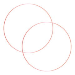 Rose Gold Abstract Shape Line