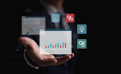 Online business management training and consultation. Financial chart analysis and executive networking.