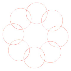 Rose Gold Abstract Shape Line