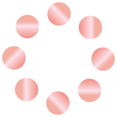 Rose Gold Abstract Shape Line