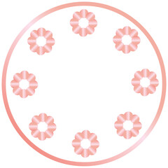 Rose Gold Abstract Shape Line