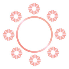 Rose Gold Abstract Shape Line