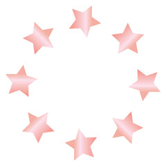 Rose Gold Abstract Shape Line