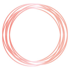 Rose Gold Abstract Shape Line