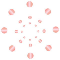 Rose Gold Abstract Shape Line