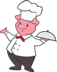 Cartoon Pig Chef