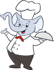 Cartoon Chef Elephant