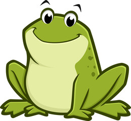 Obraz premium Cartoon Fat Frog