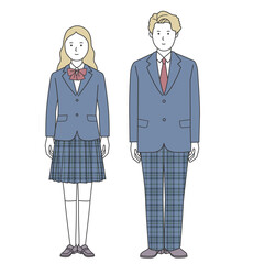 海外留学生男女のイラスト