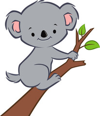 Obraz na płótnie Canvas Cartoon Koala