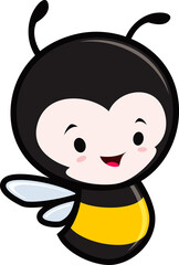 Naklejka premium Cartoon Bee