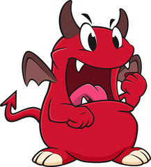 Cartoon Angry Devil