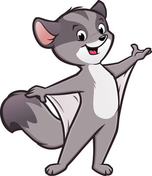 recommend clip art: Cartoon Sugar Glider