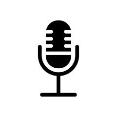 microphone icon design for podcast and voice theme - obrazy, fototapety, plakaty