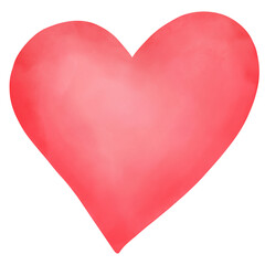 Digital paint watercolor heart, Valentine sweet heart. 
