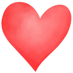 Digital paint watercolor heart, Valentine sweet heart. 