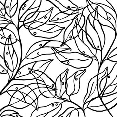 flower and plant pattern for background design