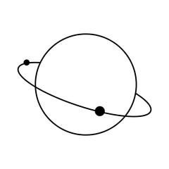 Planet illustration, solar system, drawn by hand