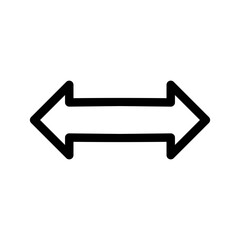 Move Horizontally Icon Vector Symbol Design Illustration