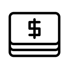 Obraz premium Pile Of Cash Icon Vector Symbol Design Illustration