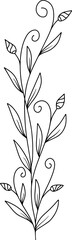 Obraz premium Modern Leaf Line Art 