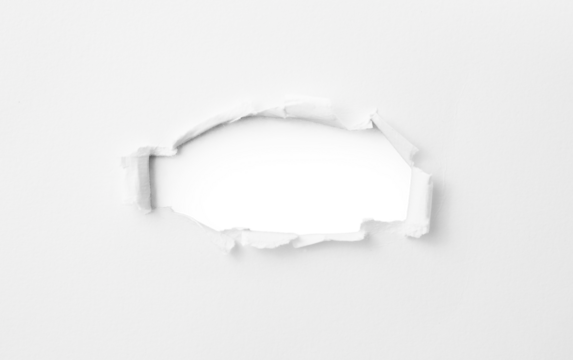 Torn paper with the curled ripped sides