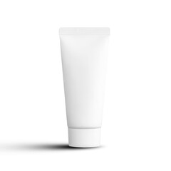 blank pouch or bottle for cosmetic packaging mockups design