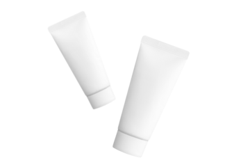 blank pouch or bottle for cosmetic packaging mockups design