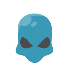 Alien faces. green alien creature with big eyes