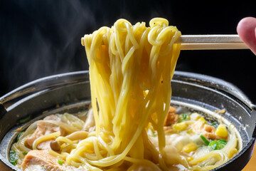 鍋の〆ラーメン