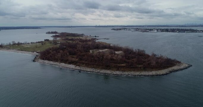 Mass Unmarked Graves At Hart Island, New York City, Aerial Drone Footage