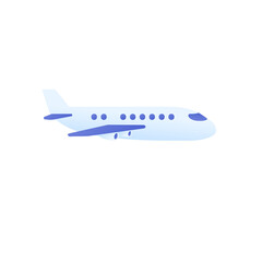 Passenger plane flying in the sky side view. travel concept
