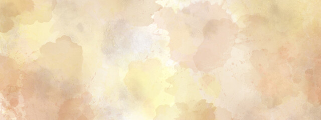 가을 이미지 색상의 배경 그래픽. 수채화 형식의 물감 번짐 손그림 이미지 일러스트.