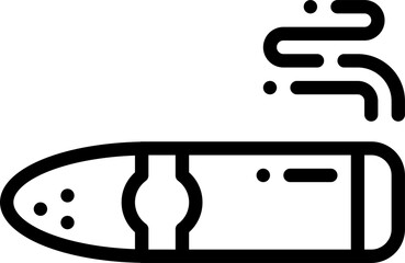 cigar line style icon. vector illustration for graphic design, website, app