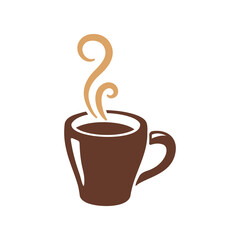 Obraz premium simple coffee cup vector For the hot drink menu in the cafe